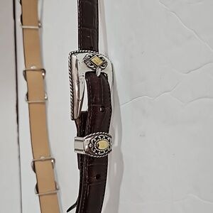 Vintage Preppy Brighton Ladies moc croc and silver belt